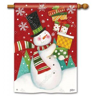 Happy Snowman House Flag | Christmas, Snowman, House, Flags