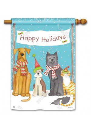 Pet Holidays House Flag | Christmas, Cool, Outdoor, House, Flags