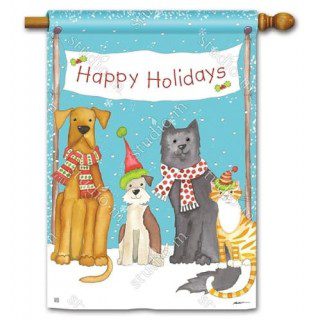 Pet Holidays House Flag | Christmas, Cool, Outdoor, House, Flags