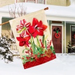 Amaryllis House Flag | Christmas Flags | House Flags | Yard Flags