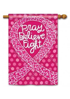 Think Pink House Flag | Inspirational, Yard, Outdoor, House, Flags