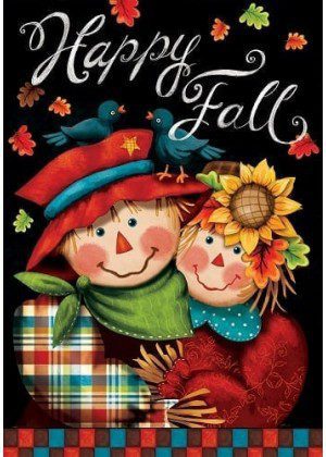 Scarecrow Pair Flag | Fall, Thanksgiving, Decorative, House, Flags
