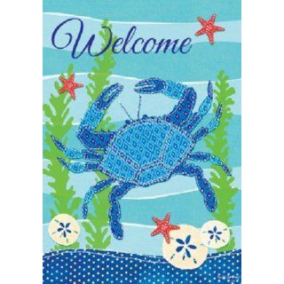 Welcome Blue Crab Flag | Nautical, Welcome, Decorative, Flags
