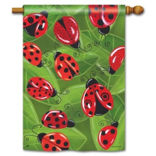 Lucky Ladybugs Flag | Spring, Summer, Outdoor, House, Flags