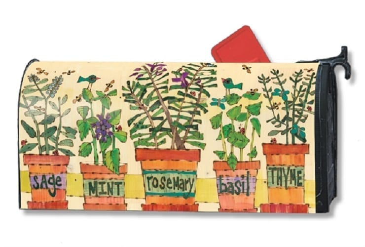 magnet works mailwraps mailbox cover herb garden flags garden mailwraps by magnet works