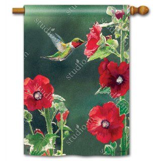 Hummingbird Delight House Flag | Bird, Floral, Yard, House, Flags