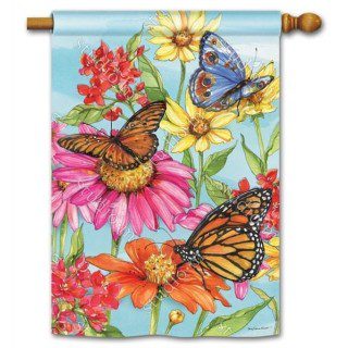 Field of Butterflies House Flag | Spring, Outdoor, House, Flags