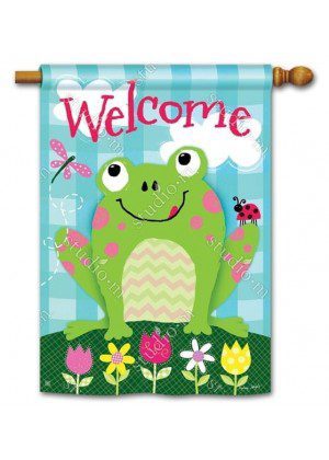 Happy Frog House Flag | Welcome, Spring, Outdoor, House, Flags