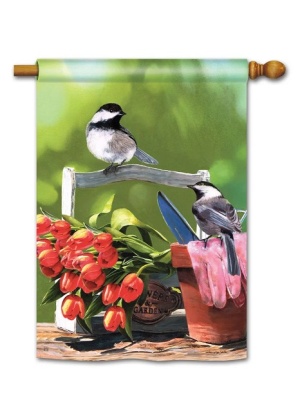 Chickadee Rest Stop House Flag | Bird, Outdoor, House, Flags