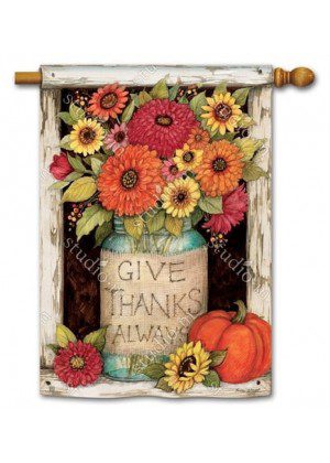 Fall Mason Jars House Flag | Inspirational, Fall, Floral, House, Flag