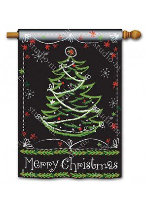 Blackboard Christmas House Flag | Christmas, Cool, House, Flags