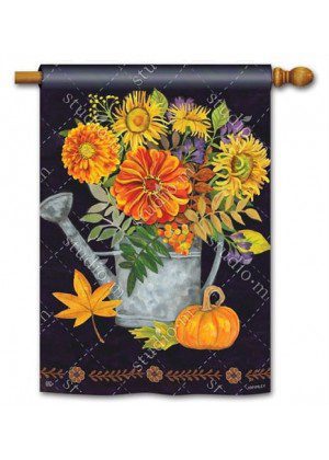Autumn Pleasures House Flag | Fall, Floral, Outdoor, House, Flags