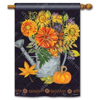 Autumn Pleasures House Flag | Fall, Floral, Outdoor, House, Flags