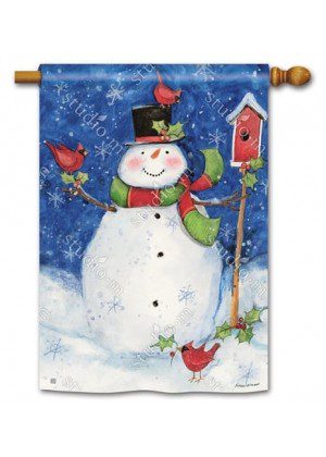 Just Chilling House Flag | Winter, Snowman, Outdoor, House, Flags