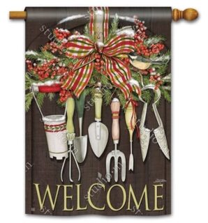 Winter Gardening House Flag | Winter, Welcome, House, Flags