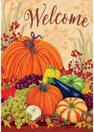 Welcome Pumpkins and Gourds Flag | Welcome, Fall, Cool, Flags