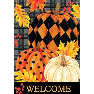 Painted Pumpkins Welcome Flag | Fall, Welcome, Garden, Flags