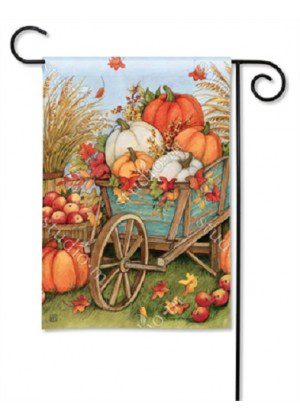 Pumpkin Wagon Garden Flag | Fall, Decorative, Garden, Flags