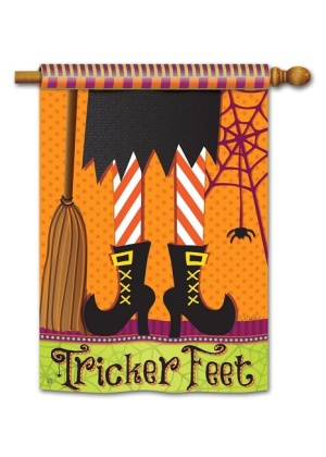 Tricker Feet House Flag | Halloween Flags | House Flag | Yard Flag