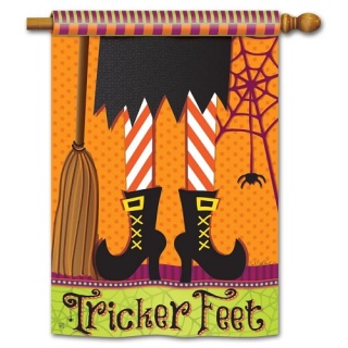Tricker Feet House Flag | Halloween Flags | House Flag | Yard Flag