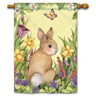 Springtime Bunny House Flag | Spring, Easter, Cool, House, Flags