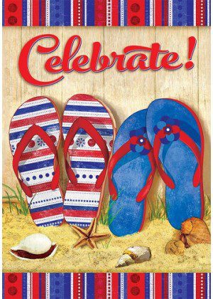 Celebrate Flip Flops Flag | Summer, Inspirational, Decorative, Flags