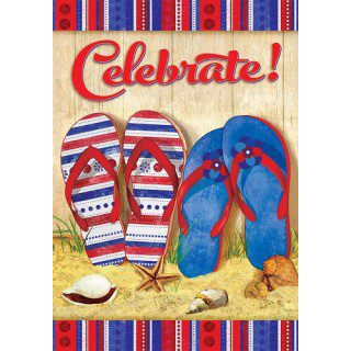 Celebrate Flip Flops Flag | Summer, Inspirational, Decorative, Flags