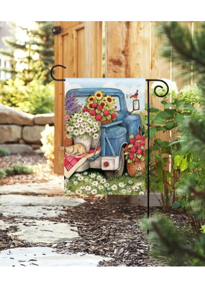 Flower Picking Time Garden Flag Image