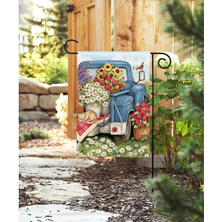 Flower Picking Time Garden Flag Image