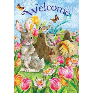 Garden Bunny Flag | Spring, Easter, Welcome, Decorative, Flags
