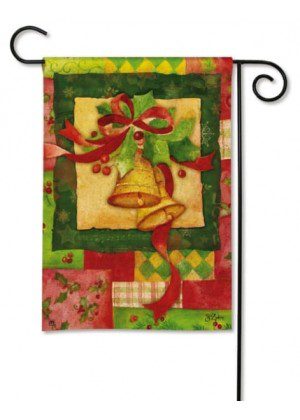 Patchwork Bells Garden Flag | Christmas, Decorative, Garden, Flag