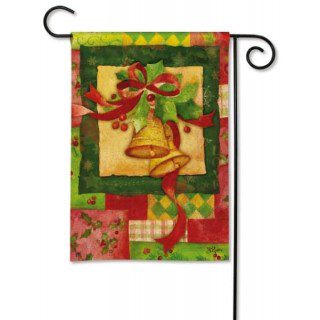 Patchwork Bells Garden Flag | Christmas, Decorative, Garden, Flag