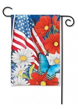 Red, White and Blue Garden Flag | Patriotic, Floral, Garden, Flags