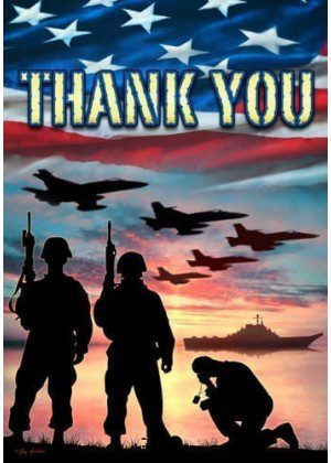 Thank You Troops Flag | Patriotic, Decorative, Two Sided, Flags