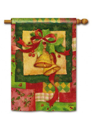 Patchwork Bells House Flag | Christmas, Outdoor, House, Flags