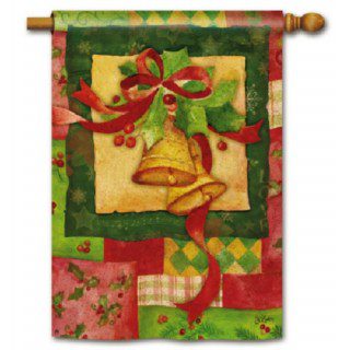 Patchwork Bells House Flag | Christmas, Outdoor, House, Flags