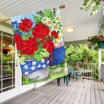 Patriotic Floral House Flag | Patriotic Flags | 4th of July Flags