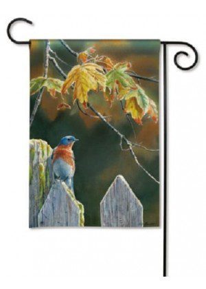 Garden Gate Bluebird Garden Flag | Fall, Bird, Yard, Garden, Flags