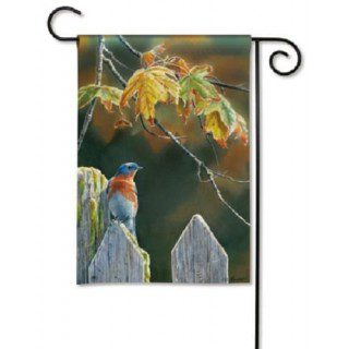 Garden Gate Bluebird Garden Flag | Fall, Bird, Yard, Garden, Flags