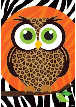 Leopard Owl Flag | Fall, Halloween, Bird, Decorative, Lawn, Flags