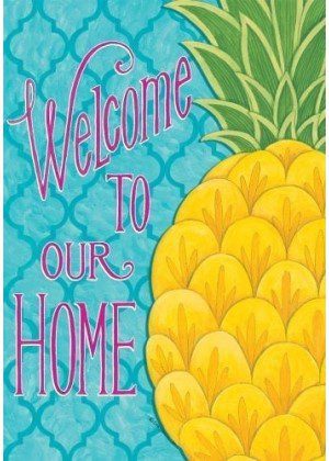 Pineapple Welcome Home Flag | Welcome, Decorative, Lawn, Flag