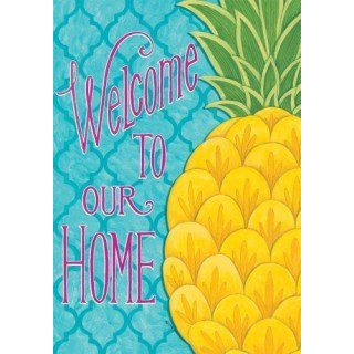 Pineapple Welcome Home Flag | Welcome, Decorative, Lawn, Flag