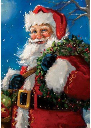 Jolly Santa Flag | Christmas, Decorative, Garden, Lawn, Flags