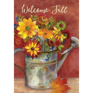 Fall Watering Can Flag | Fall, Floral, Welcome, Decorative, Flags