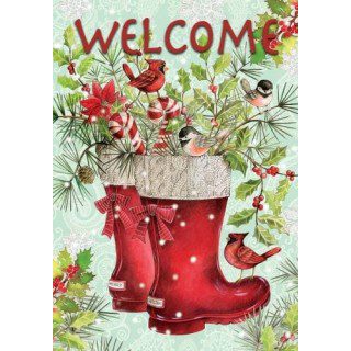 Red Santa Boots Flag | Christmas, Welcome, Decorative, Flags