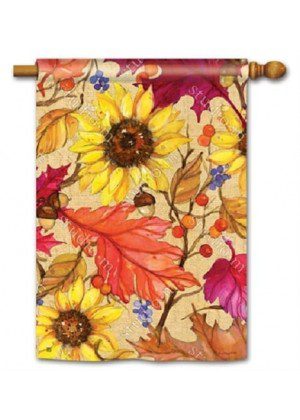 Sunflower Splendor House Flag | Fall, Floral, Outdoor, House, Flag