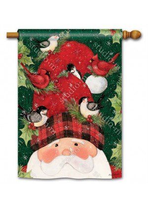 Lumberjack Santa House Flag | Christmas, Outdoor, House, Flags