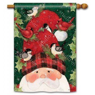 Lumberjack Santa House Flag | Christmas, Outdoor, House, Flags