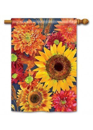 Autumn Toss House Flag | Fall, Floral, Outdoor, Cool, House, Flags