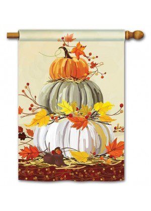 Neutral Pumpkins House Flag | Fall, Thanksgiving, House, Flags